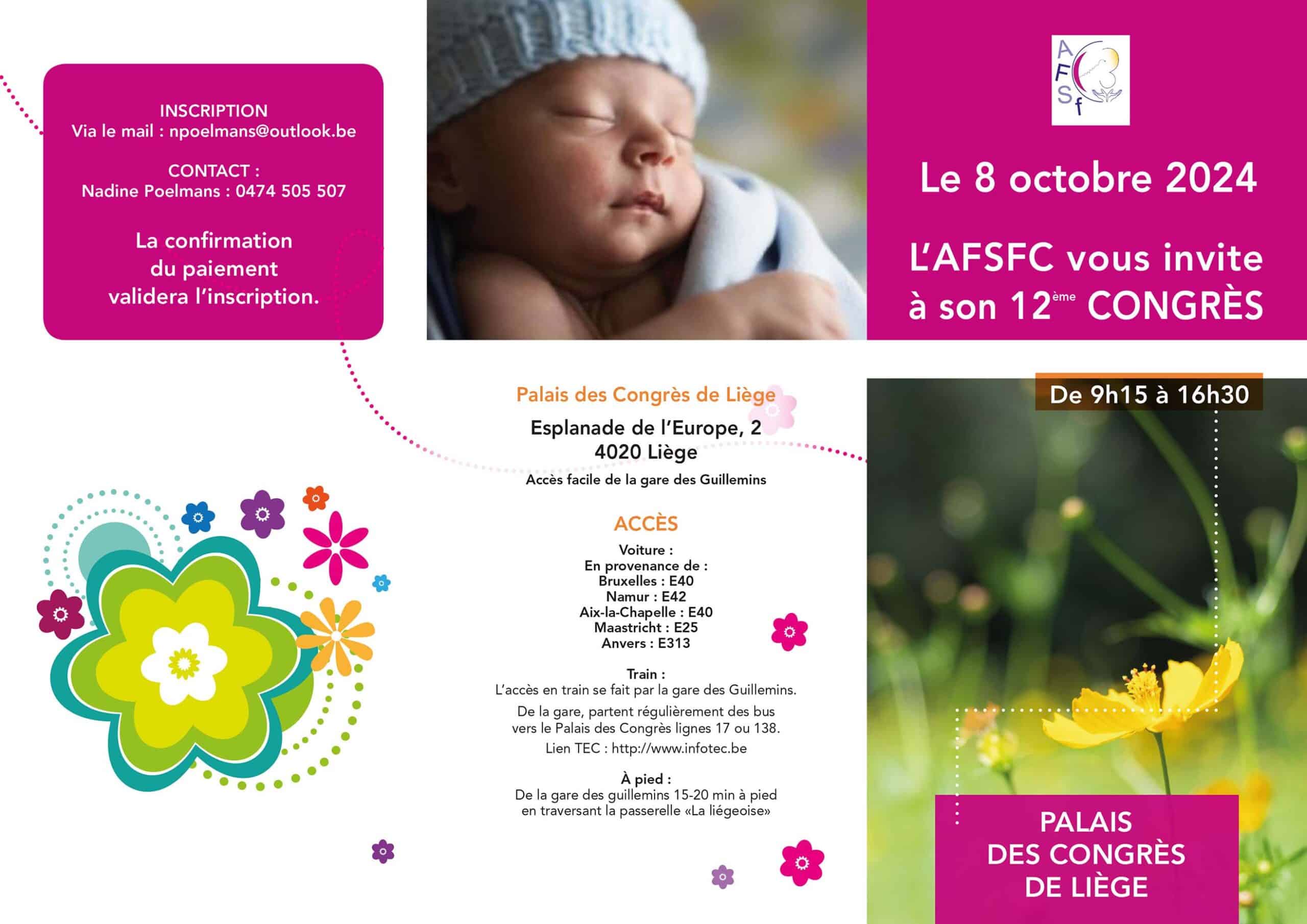 Congrès Association Francophone Sages-Femmes - 8 octobre 2024 - Palais des Congrès de Liège