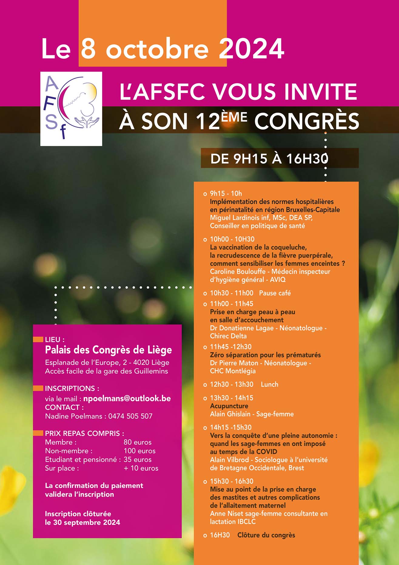 Congrès Association Francophone Sages-Femmes - 8 octobre 2024